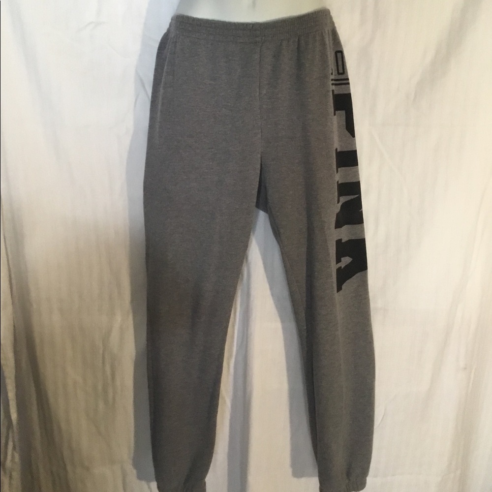 PINK grey sweatpants size Medium